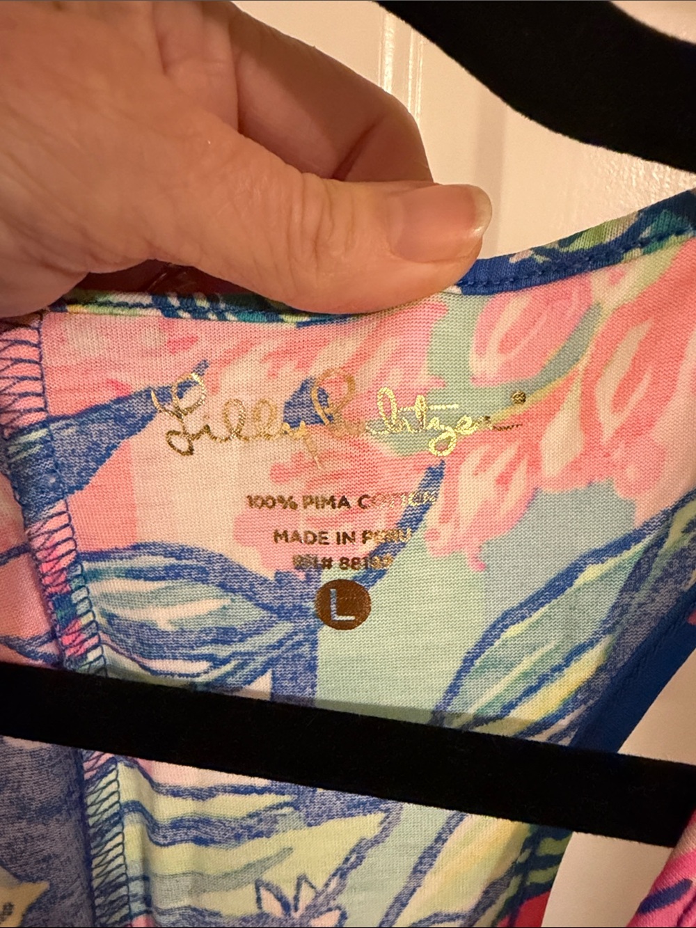 Lilly Pulitzer Pink, Turquoise & Blue Floral Stripe Maxi Dress - Picture 2 of 5